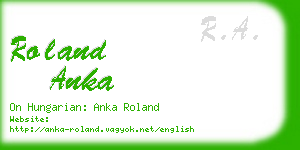 roland anka business card